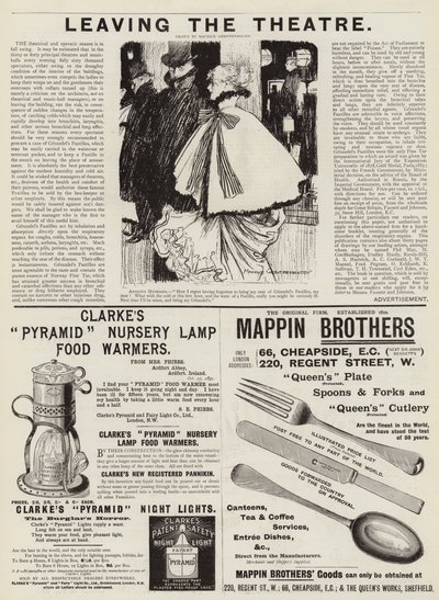 Page of Advertisements by Maurice Greiffenhagen